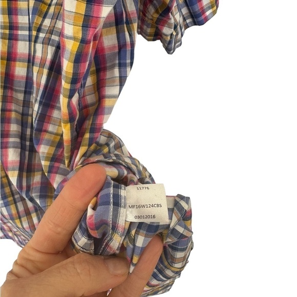 EUC Peter Millar Preppy Multicolor Plaid Short Sleeve Button-Up Shirt – Size XL - Picture 8 of 8